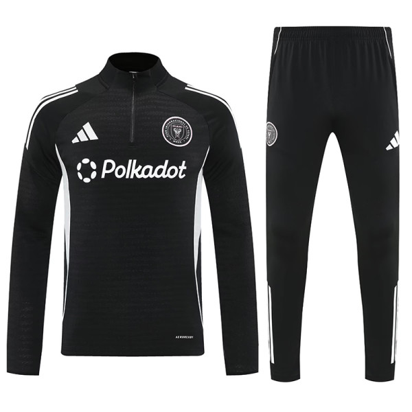 25/26 Inter Miami Black Half Pull Tracksuit (半拉链)