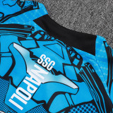 25/26 Napoli Blue Inkjet Kids Half Pull Tracksuit #E25152(童装\半拉链)