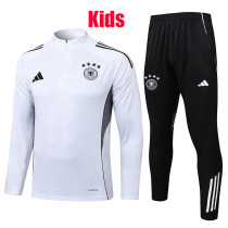25/26 Germany White Half Pull Tracksuit #E25150 (童装四星\半拉链)