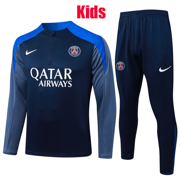 25/26 PSG Royal Blue Half Pull Tracksuit#E25147  (肩蓝、半拉链)