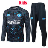 25/26 Napoli Dark Gray Inkjet Kids Half Pull Tracksuit #E25153(童装\半拉链)