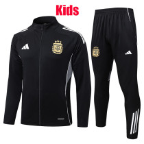 25/26 Argentina Black Kids Jacket Tracksuit#E25148童装