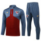 25/26 Sao Paulo Red &Grey Half Pull Tracksuit#B2575 (半拉链)