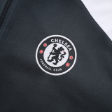 25/26 CHE Dark Grey Kids Half Pull Tracksuit #E25135 (童装、半拉链)