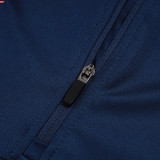 25/26 BAR Royal Blue Half Pull Tracksuit #B2583 (粉肩、半拉链)