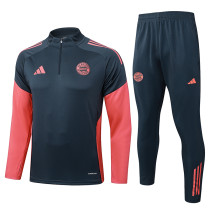 25/26 Bayern Grey Half Pull Tracksuit #B2590 (半拉链)