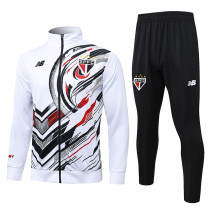 25/26 Sao Paulo FC White Inkjet Jacket Tracksuit#A2574 (半拉链)