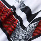 25/26 Sao Paulo FC White Inkjet Jacket Tracksuit#A2574 (半拉链)