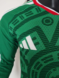 25/26 Mexico Home Long Sleeve Player Version Soccer Jersey长袖