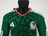 25/26 Mexico Home Long Sleeve Player Version Soccer Jersey长袖