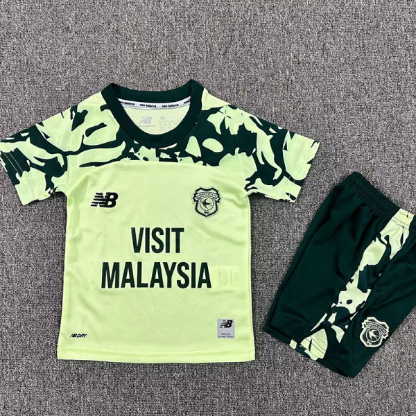 25/26 Cardiff City Away Kids Soccer Jersey