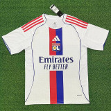 25/26 Lyon Home Fans  Soccer Jersey(带广告)