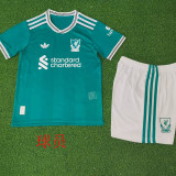 25/26 LIV Third Player Version Kids Soccer Jersey球员