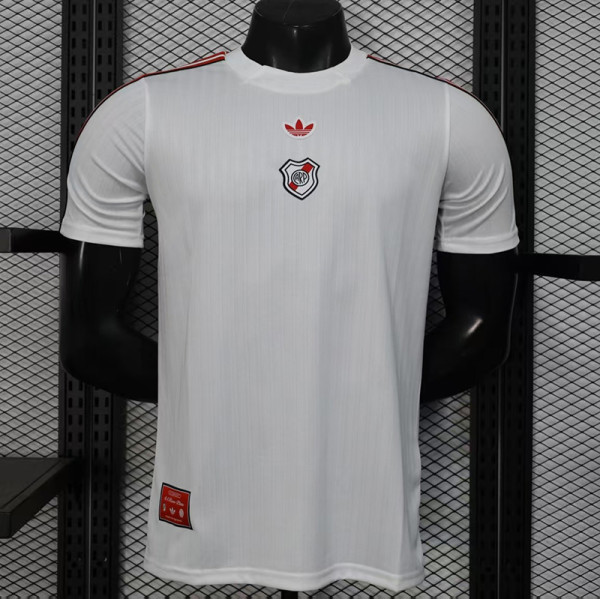 25/26 River Plate  Anniversary Edition Retro White  Player Version Training Shirts