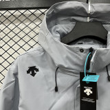 25/26 DESCENTE Grey Thickened Assault  Hooded Windbreaker #H003