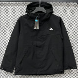 25/26ＡＤ Black Thickened Assault  Hooded Windbreaker #H004