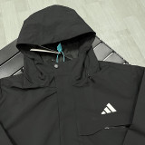 25/26ＡＤ Black Thickened Assault  Hooded Windbreaker #H004