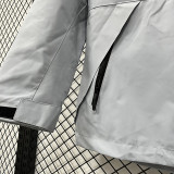25/26 DESCENTE Grey Thickened Assault  Hooded Windbreaker #H003