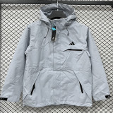 25/26ＡＤ Grey Thickened Assault  Hooded Windbreaker #H004