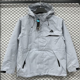 25/26ＡＤ Grey Thickened Assault  Hooded Windbreaker #H004