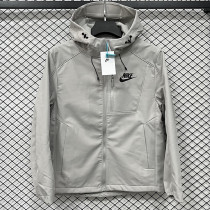 25/26 NK Grey Thickened Assault  Hooded Windbreaker# RK1102 (加厚冲锋衣）