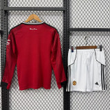 25/26 Man Utd Home Kids Long Sleeve Soccer Jersey