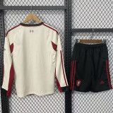 25/26 LIV Away Kids Long Sleeve  Soccer Jersey