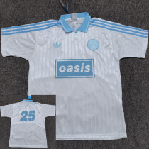 25/26 Live'25 OASIS White Blue With No25 Tour Soccer Jersey#带25号
