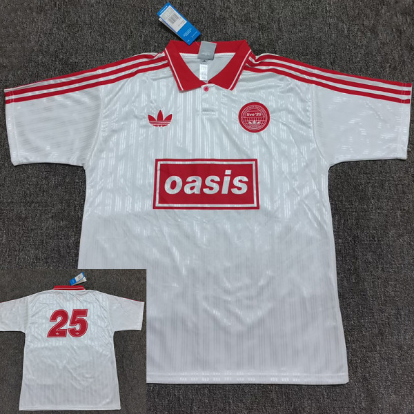25/26 Live'25 OASIS White Red With No25 Tour Soccer Jersey#带25号