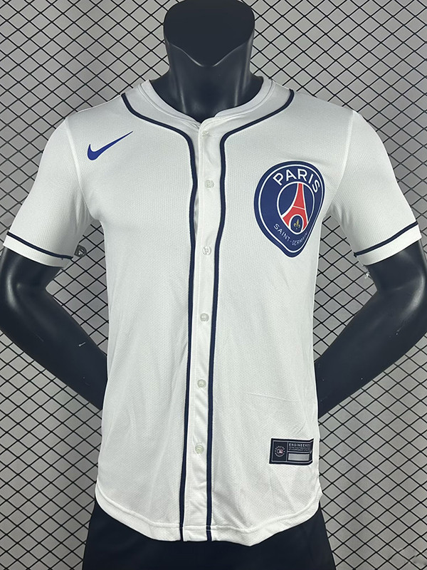 25/26 PSG White Casusl Edition Player Version Baseball jersey球员版　