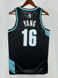 25/26 Trail Blazers YANG #16 Black City Edition Top Quality Hot Pressing NBA Jersey