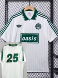 25/26 Live'25 OASIS White & Green With No25 Tour Soccer Jersey#带25号