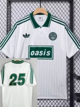 25/26 Live'25 OASIS White & Green With No25 Tour Soccer Jersey#带25号