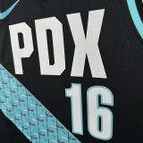 25/26 Trail Blazers YANG #16 Black City Edition Top Quality Hot Pressing NBA Jersey