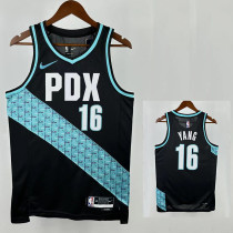 25/26 Trail Blazers YANG #16 Black City Edition Top Quality Hot Pressing NBA Jersey
