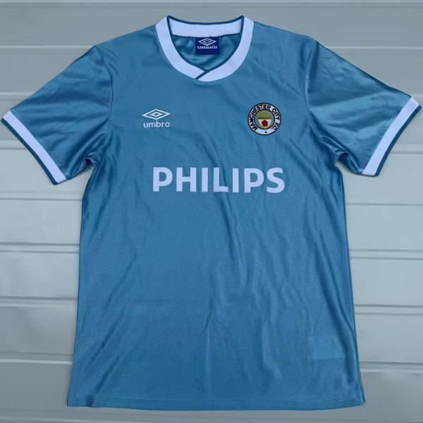 1986/1987 Man City Home Retro Soccer Jersey