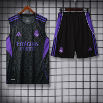 25/26 RMA Black Team Logo Tank top and shorts suit