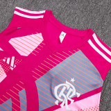25/26 Flamengo Rose red inkjet Tank top and shorts suit#D25157
