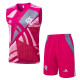 25/26 Flamengo Rose red inkjet Tank top and shorts suit#D25157