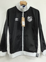 25/26 Santos FC Black Embroidery Retro windbreaker