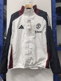 25/26 Man Utd White Embroidery Retro windbreaker