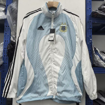 25/26 Argentina White & Lake Blue Embroidery Retro windbreaker