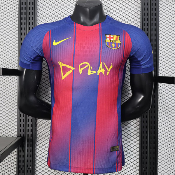 25/26 BAR Home Player Version Soccer Jersey(新广告)