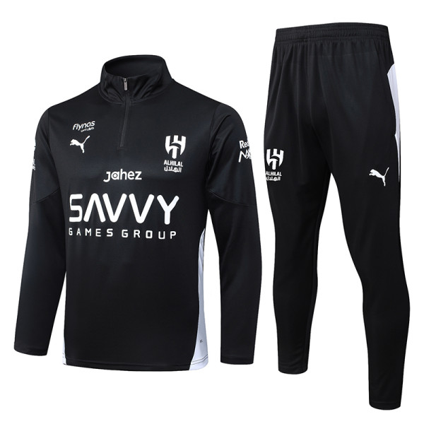 25/26 Al Hilal Black Half Pull Tracksuit #B2598(半拉链)