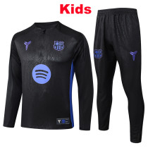 25/26 BAR Steel Seal Edition Black Kids Half Pull Tracksuit #E25165(半拉链、童装)
