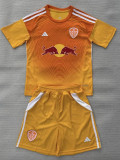 25/26 Leeds United Goalkeeper Orange Kids Soccer Jersey