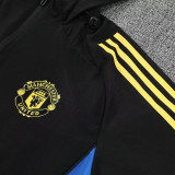 25/26 Man Utd Black Hooded Windbreaker Tracksuit