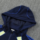 25/26 Boca Juniors Royal Blue Hooded Windbreaker Tracksuit