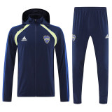 25/26 Boca Juniors Royal Blue Hooded Windbreaker Tracksuit