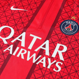 25/26 PSG Red Ｇrid Half Pull Tracksuit (半拉链)